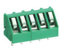 TL204-10KS (10 Pole Screw Rising Clamp Wave - through hole 45 degree 5mm pitch 16A 250V - Hylec APL Electrical Components)