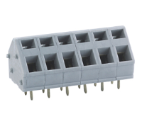 TLM203-0481-6P-M (CLEARANCE - 6 Pole 45 degree PCB terminal block 5mm pitch 15A 300V - Hylec APL Electrical Components)