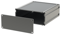 U1S-108x120 (U-Case 1 Extruded Aluminium Enclosures - Lincoln Binns) - Silver - 120mm x 108mm x 44.2mm - Aluminium