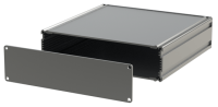 U1S-168x160 (U-Case 1 Extruded Aluminium Enclosures - Lincoln Binns) - Silver - 160mm x 168mm x 44.2mm - Aluminium