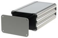 U2S-132x220 (UnioBox 2 Extruded Aluminium Enclosures - Lincoln Binns) - Silver - 220mm x 132mm x 82mm - Aluminium