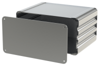 U3S-224x160 (UnioBox 3 Extruded Aluminium Enclosures - Lincoln Binns) - Silver - 160mm x 224mm x 120mm - Aluminium