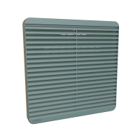 XPFA254GY (XPFA Series Filter Grills - Hammond) - Grey - 305mm x 305mm x 24mm - Flame Retardant ABS