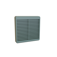 XPFA80GY (XPFA Series Filter Grills - Hammond) - Grey - 150mm x 150mm x 24mm - Flame Retardant ABS