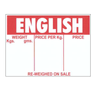 Display Cards / Tickets 'English' (500 per pack)