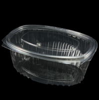 Hinged Lid Salad Containers Oval 1000ml Per Box 300