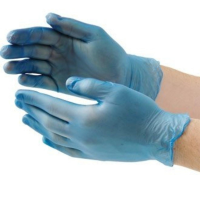Blue Vinyl Powdered Gloves Extra Large Per Box 100