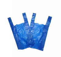 Vest Carrier Bag Blue Approx 12x18x24 22 Micron per 1000