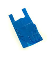 Vest Carrier Bag Blue Approx 11x17x21 18 Micron per 1000
