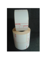 Thermal Scale Labels 49x74mm Red and White Format 1 Per Roll 500