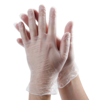 Clear Vinyl Powdered Large Gloves Per Box 100