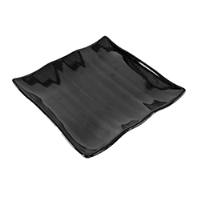 Black Melamine Wavy Platter 250x250x30mm