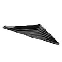 Black Melamine Curved Wavy Platter w/SF 538x376x38mm R