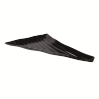 Black Melamine Curved Wavy Platter w/SF 538x376x38mm L