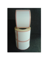 Thermal Scale Labels 58x81mm White with RED BORDER Per Roll 350