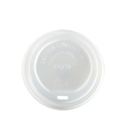 Coffee Cup Sip Lid White COMPOSTABLE For 12-16oz Cups Per 1000