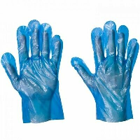 Blue PE Disposable Glove Medium 100
