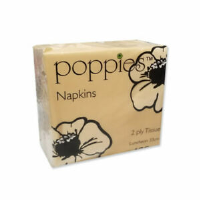 Poppies Napkins Buttermilk 33x33cm 2ply 16x125