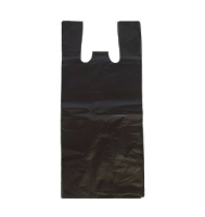 Vest Carrier Bags Black S2 Appox 7x12x17 20 micron per 2000