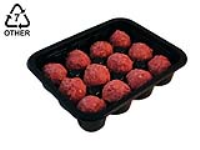 RPET Meatball Tray Black Per Box 402