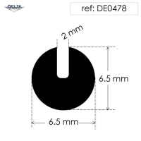 Rubber U Channel Slot Extrusion DE0478