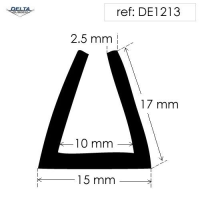 Rubber U Channel Seal Extrusion DE1213