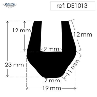 Rubber U Channel Seal Extrusion DE1013