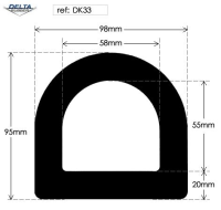 Hollow EPDM Rubber D Fender DK33