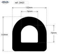 Hollow EPDM Rubber D Fender DM21