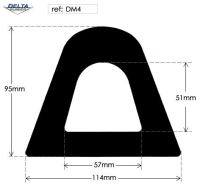 Hollow EPDM Rubber D Fender DM4