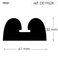 Solid Double D Fender W/ Metal Insert DE1962K