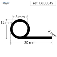 Grey Silicone Rubber P Section DE0004S