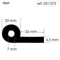 Rubber P Seal Hollow Piping Section DE1375