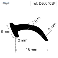 Rubber T Section DE0040EP