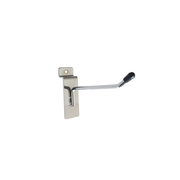Single Prong Slatwall Hook - Chrome - 10cm