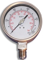 Stainless Steel Bourdon Tube Gauge with Silicone Damped Movement
