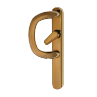 Q-Line P-Handle For Inline Sliding Patio Doors - PVD Gold, With PZ