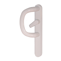 Q-Line P-Handle For Inline Sliding Patio Doors - White, Blank External Backplate