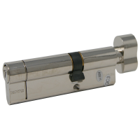 Q-Line Thumbturn Euro Cylinder Lock (6-Pin Protection) - Brass, A:35 / B:35