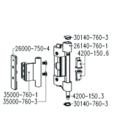 Sobinco Salto 26140 Aluminum Hinge - Top or Middle Position, White