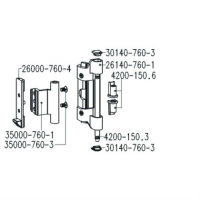 Sobinco Salto 26140 Aluminum Hinge - Bottom Position, Silver