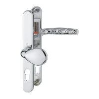 Hoppe Atlanta Lev/Pad Handles 92/62mm PZ - Polished Chrome