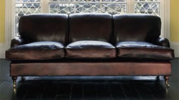 Three-Seater Lansdown Sofa in Leather