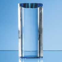 Personalised Crystal Semi Circular Cylinder