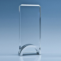 Bespoke Crystal Rectangle With Aluminium Base