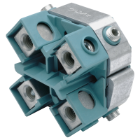Compact tap connectors with shear head, four conductor cables, for main conductor 25-50 mm