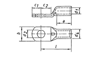 Tubular cable lugs, Cu, standard type