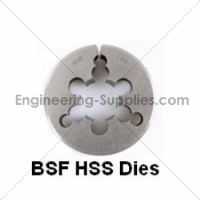5/16 x 22 BSF Left Hand HSS Circular Split Die 1" o/d
