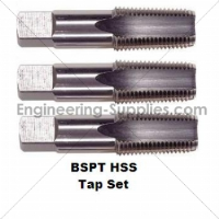 2" BSPT HSS Ground Thread Tap Set of 3