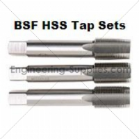 1/2x16 BSF HSS Ground Thread Straight Flute Tap Set of 3